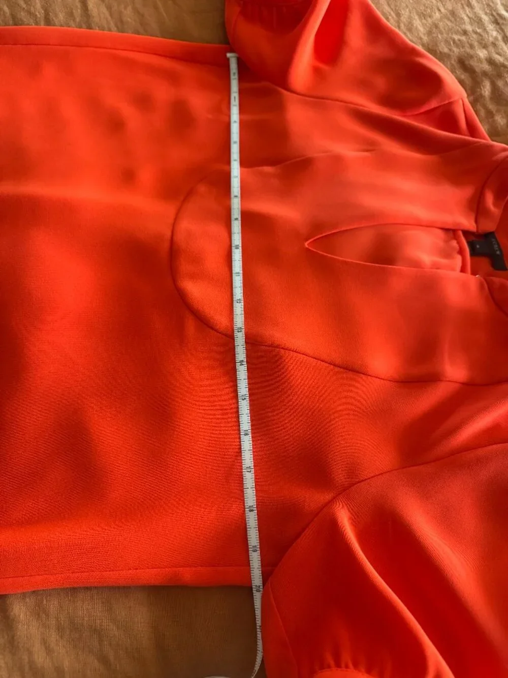 J.Crew Red Short Sleeve Split Neck Shift Dress Size 4